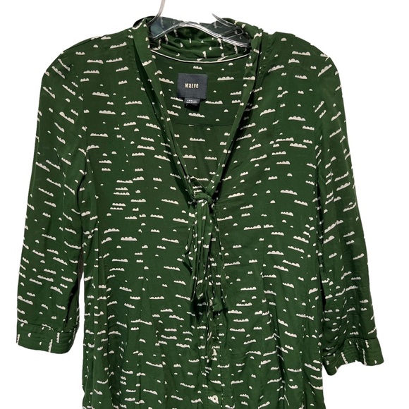 Anthropologie Maeve Green Cloud Swing Top Blouse - Picture 3 of 9